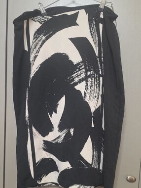 Worthington Black and White Contrast Skirt Size XL